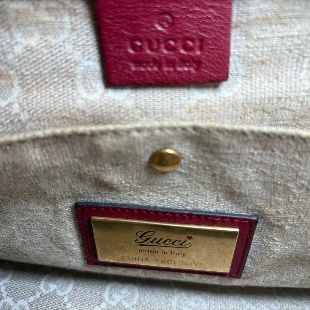 Gucci Bright Bit Patent Leather Handbag - Authentic Red - Gucci Tote Bag - Picture 5 of 9